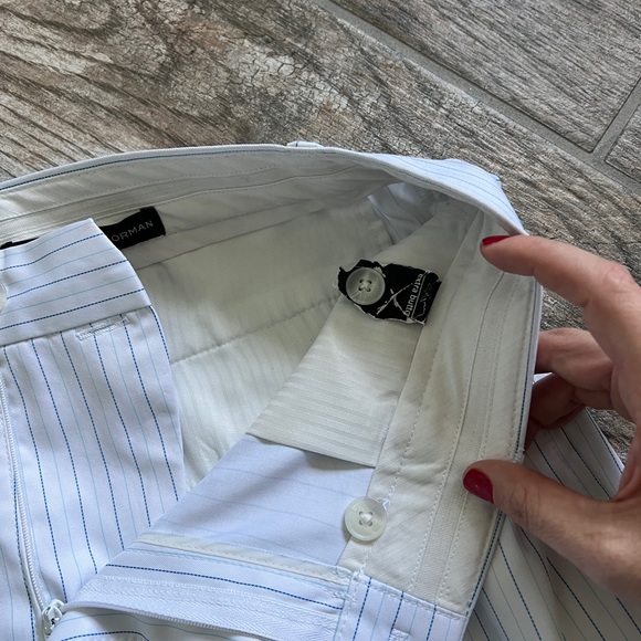 Greg Norman Blue and White Pinstriped Shorts, Men’s Size 34 - Picture 4 of 8